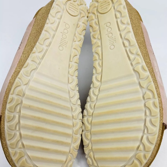 PAPILLIO By BIRKENSTOCK NAMICA SZ 39/8 RIVETS WEDGE HEEL MULE SANDAL PALE PINK - Picture 5 of 7